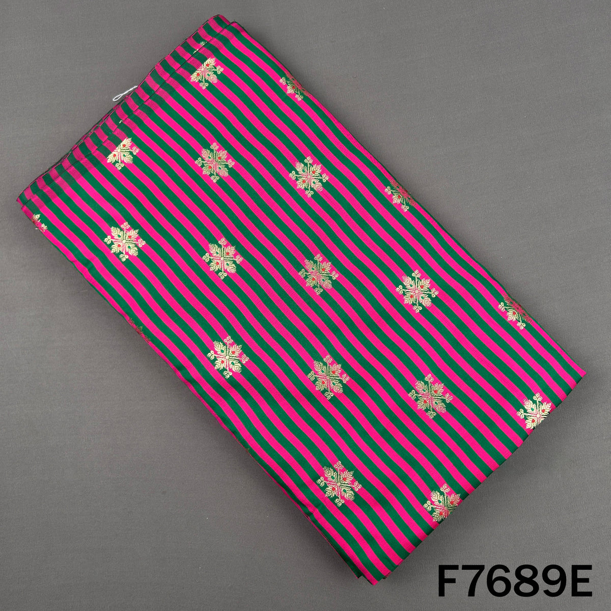 Stripes Banarasi Silk Fabric - F7689