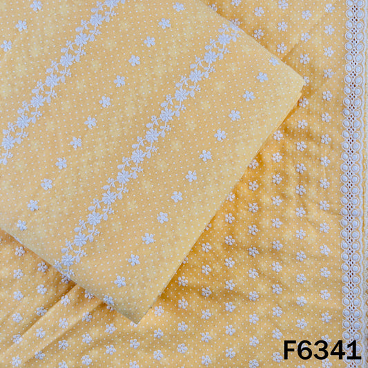Chikankari Cotton Fabric - F6341