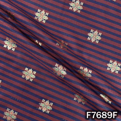 Stripes Banarasi Silk Fabric - F7689
