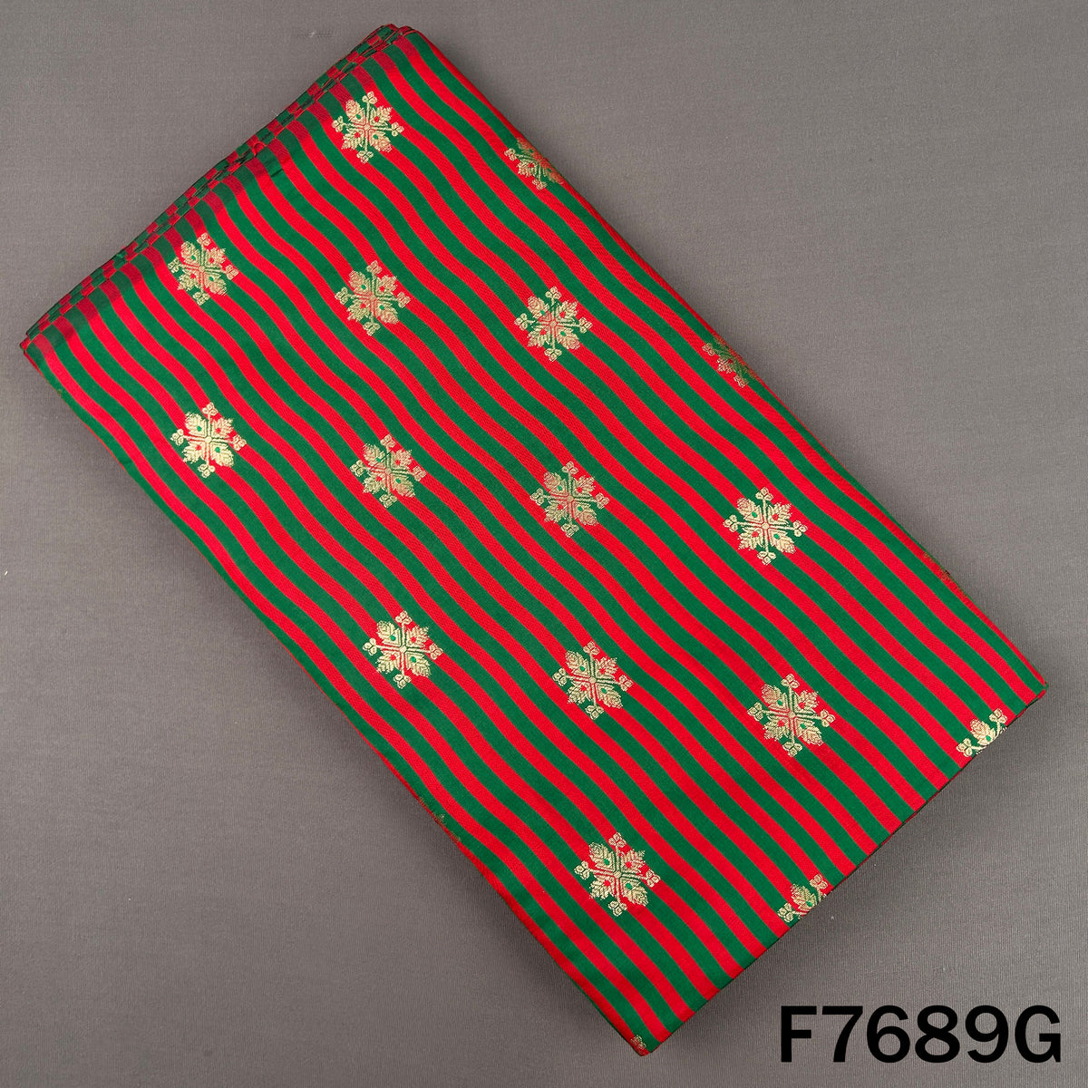 Stripes Banarasi Silk Fabric - F7689