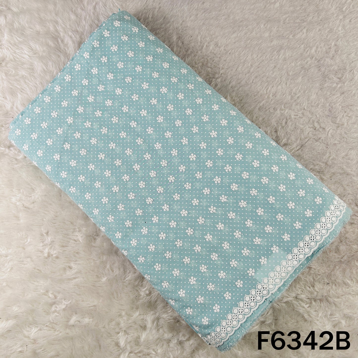 Chikankari Cotton Fabric - F6342