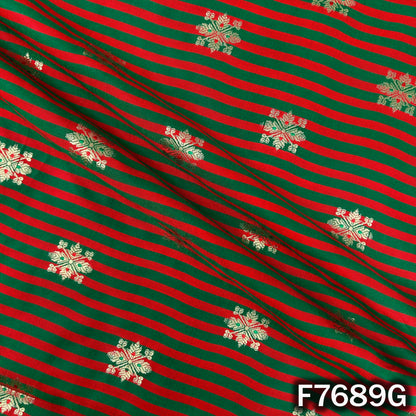 Stripes Banarasi Silk Fabric - F7689