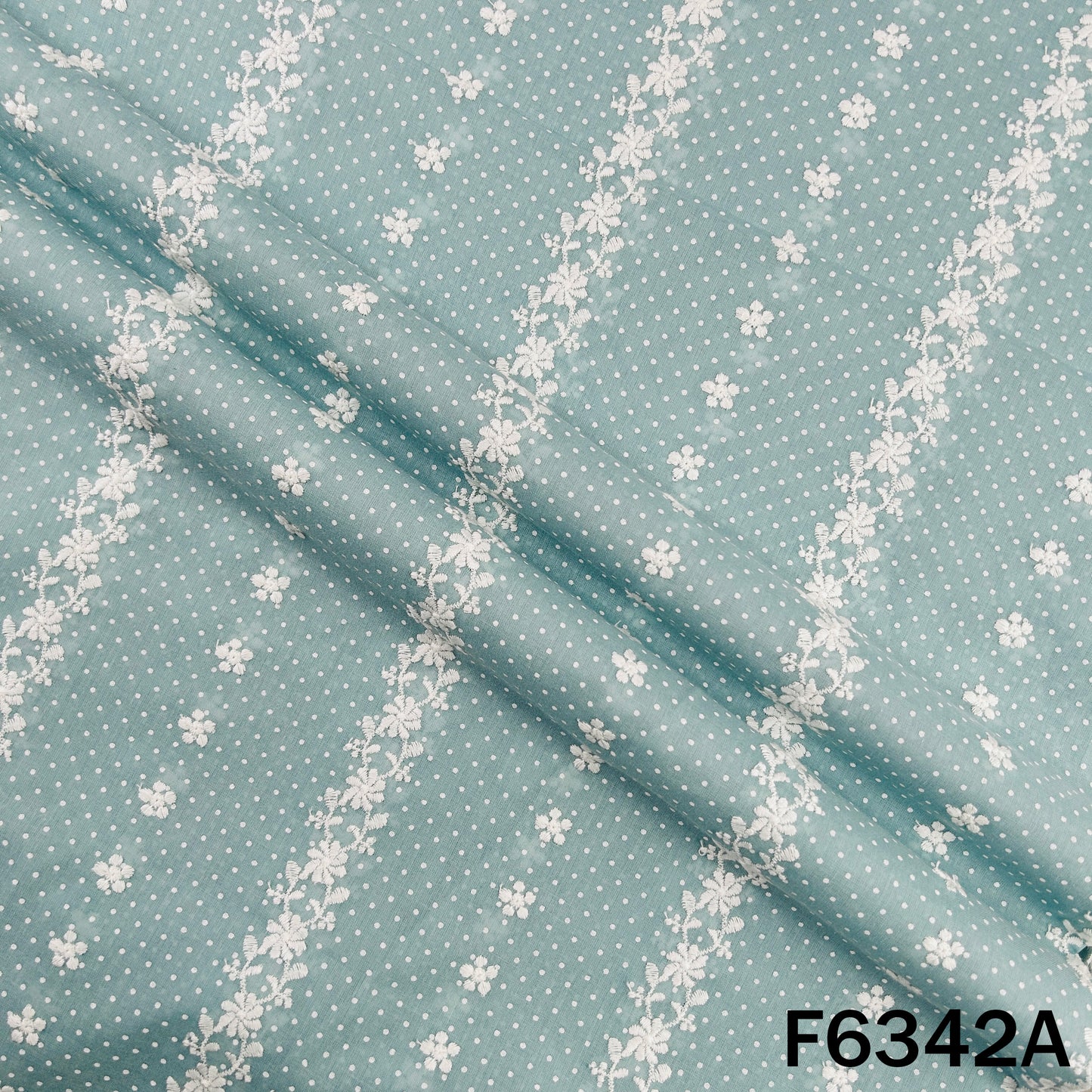 Chikankari Cotton Fabric - F6342