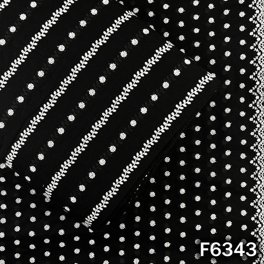 Chikankari Cotton Fabric - F6343