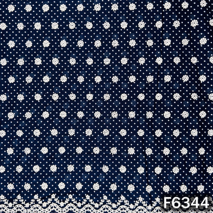 Chikankari Cotton Fabric - F6344