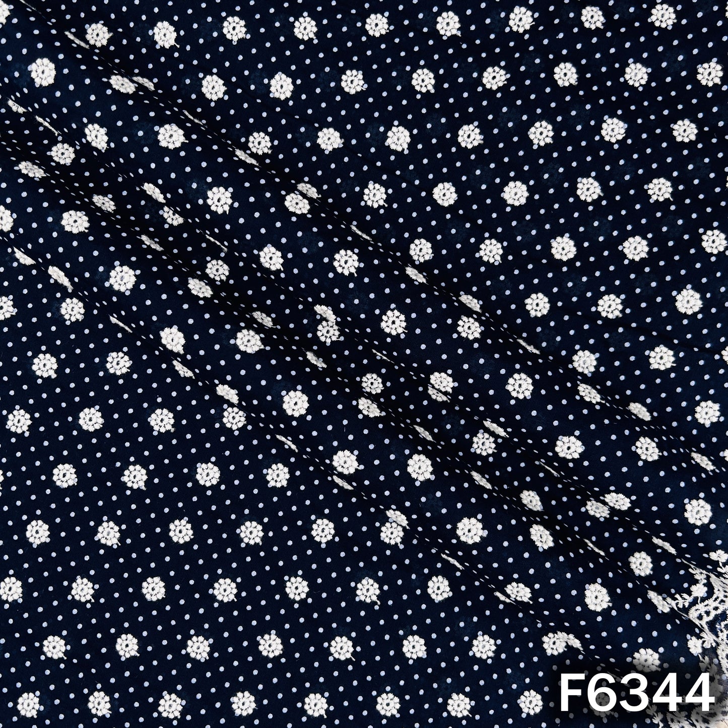 Chikankari Cotton Fabric - F6344