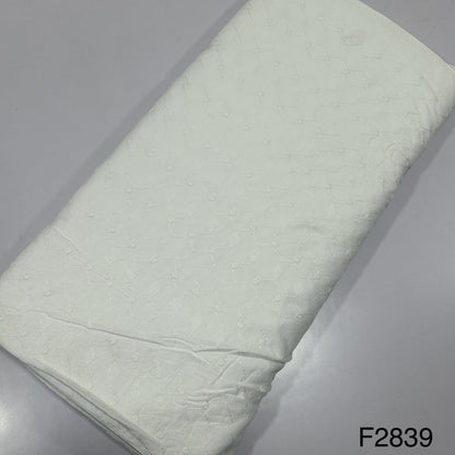 Chikankari Cotton Fabric-F2839