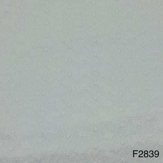 Chikankari Cotton Fabric-F2839