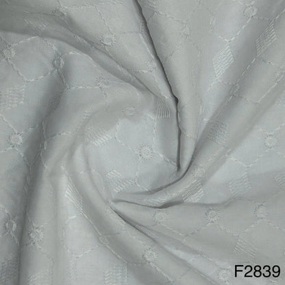 Chikankari Cotton Fabric-F2839