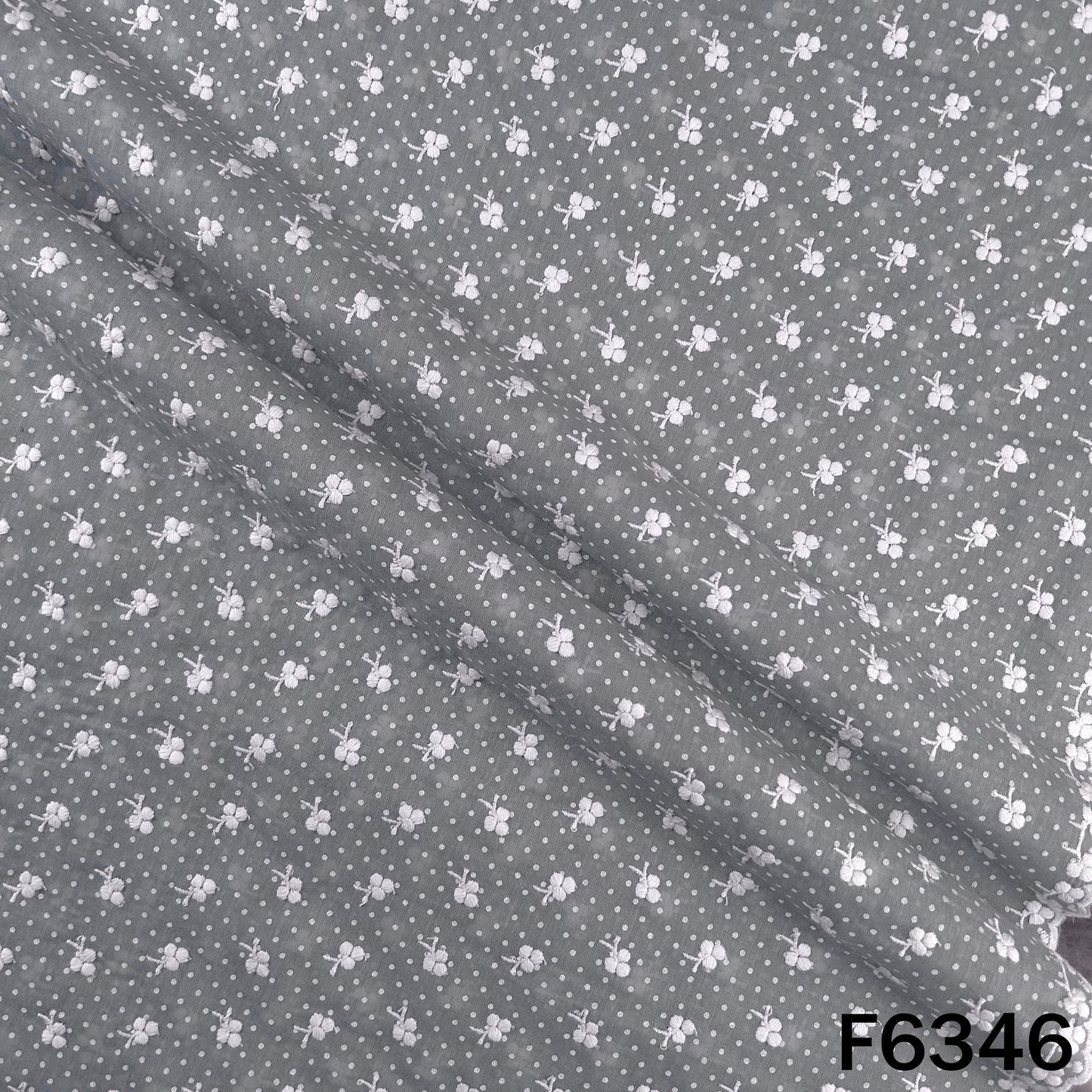 Chikankari Cotton Fabric - F6346