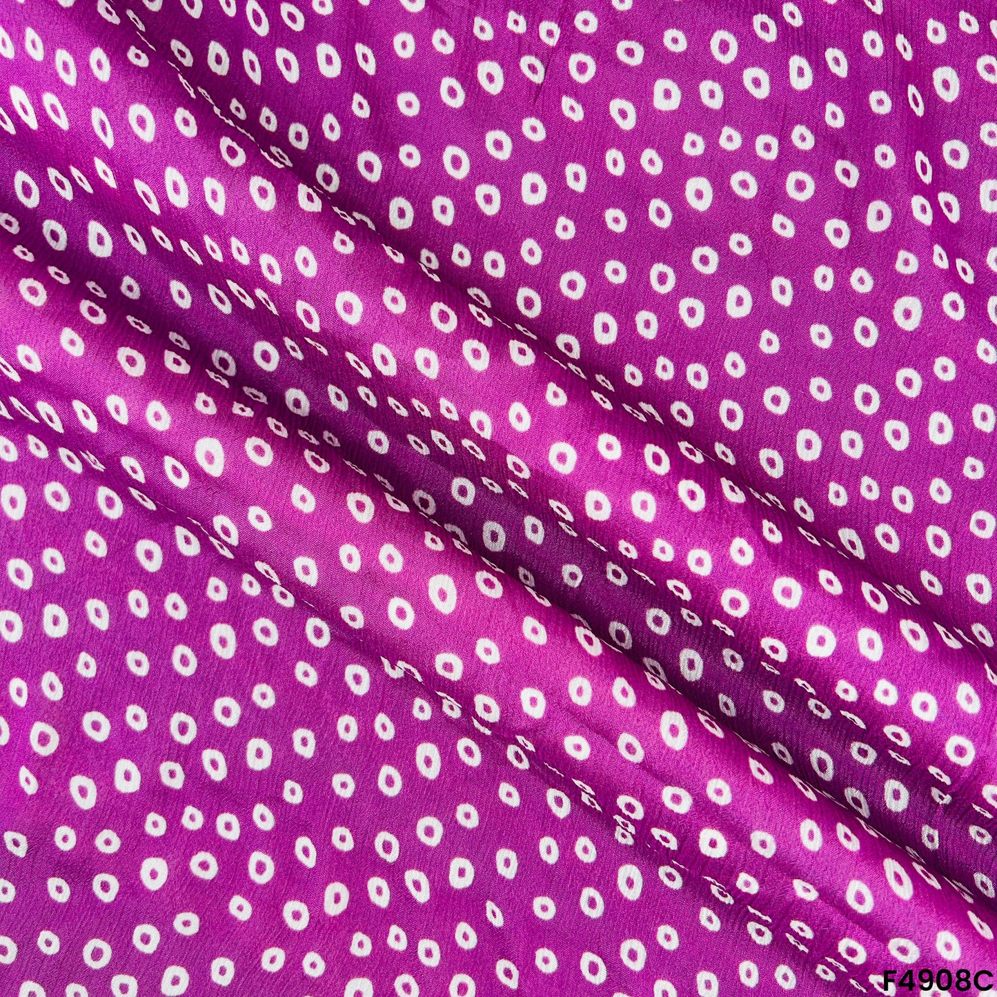 Bandhani Print Chinon Chiffon Fabric-F4908