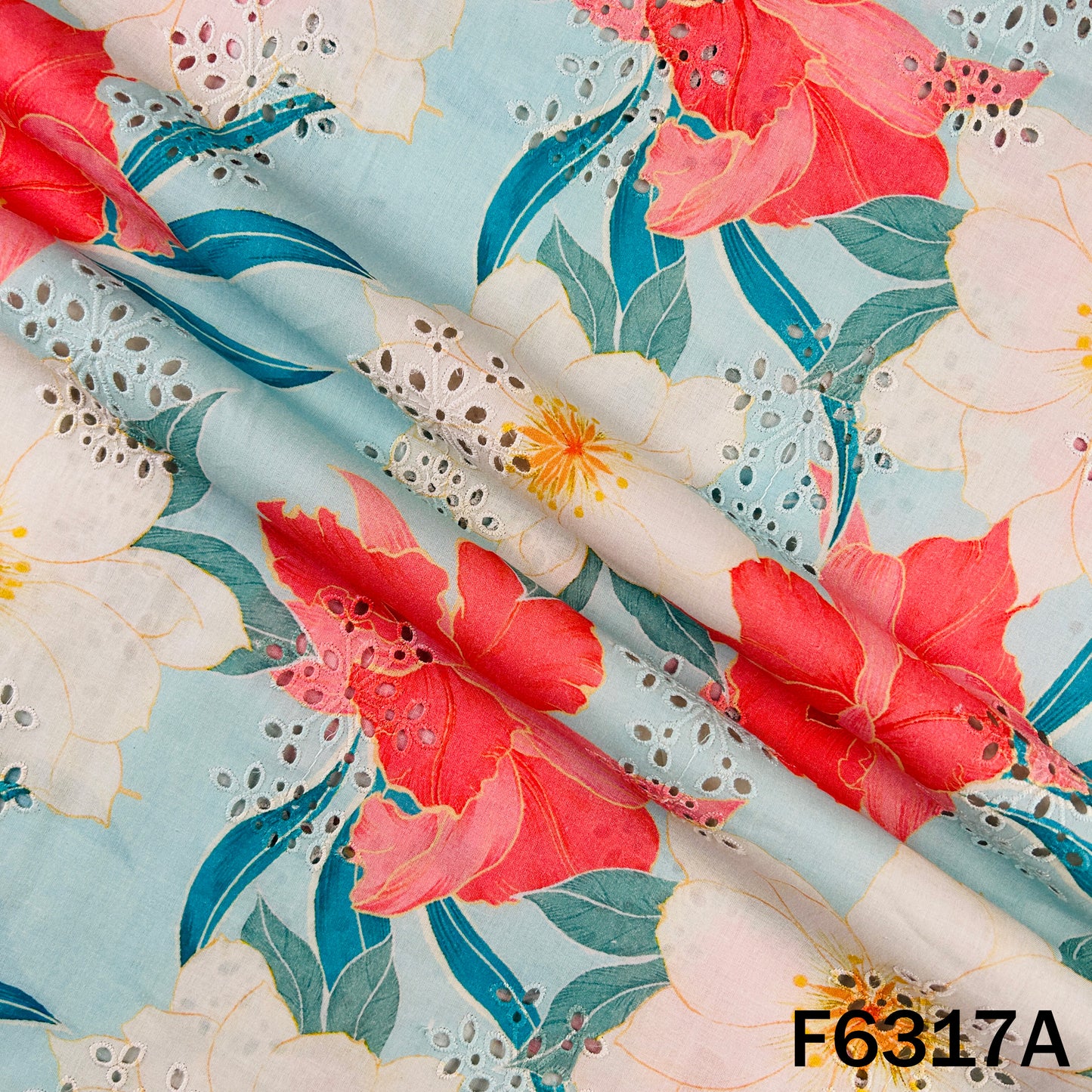 Digital Print Hakoba Cambric Cotton Fabric - F6317