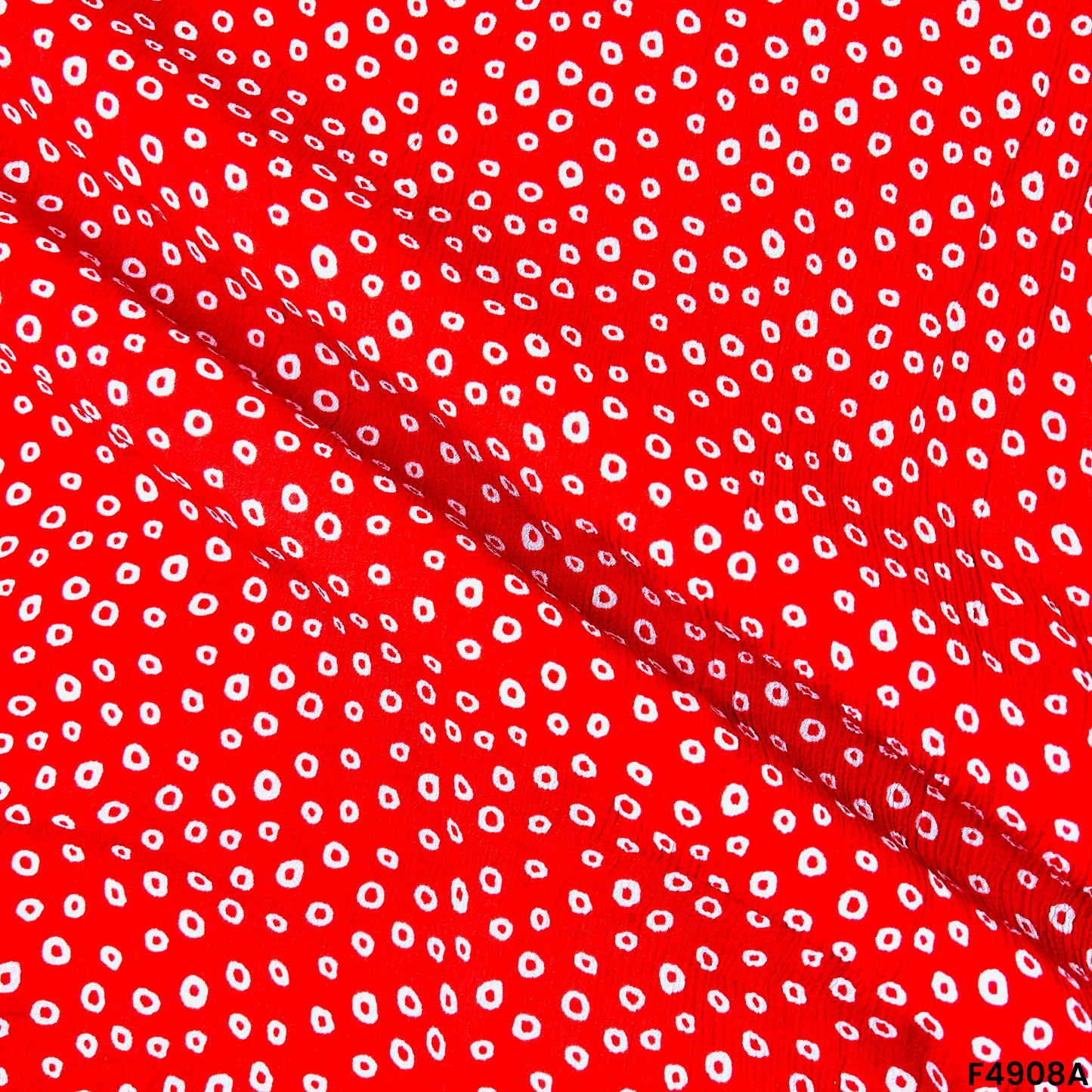 Bandhani Print Chinon Chiffon Fabric-F4908