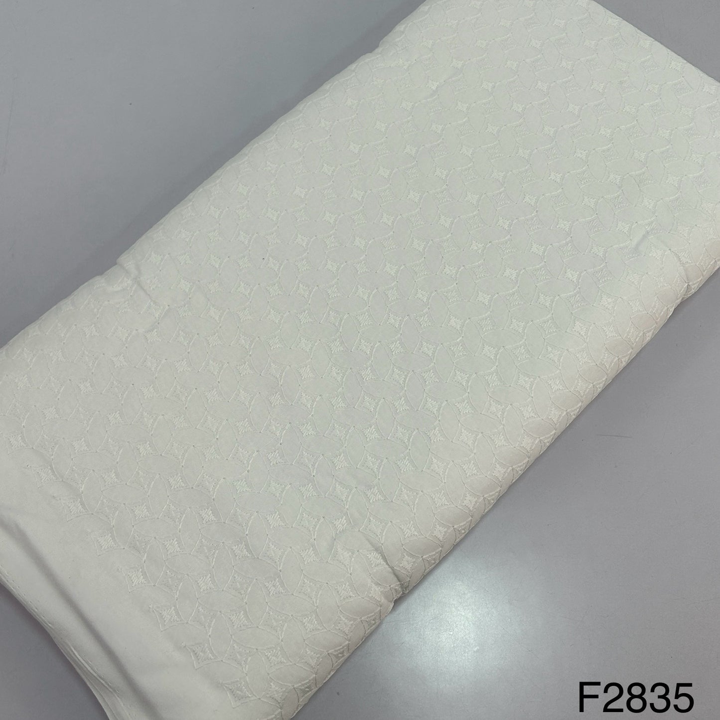 Chikankari Cotton Fabric-F2835