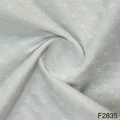 Chikankari Cotton Fabric-F2835