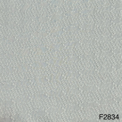 Chikankari Cotton Fabric-F2834