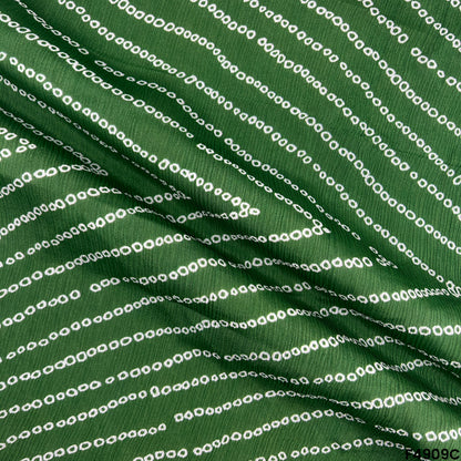 Bandhani Print Leheriya Chinon Chiffon Fabric-F4909