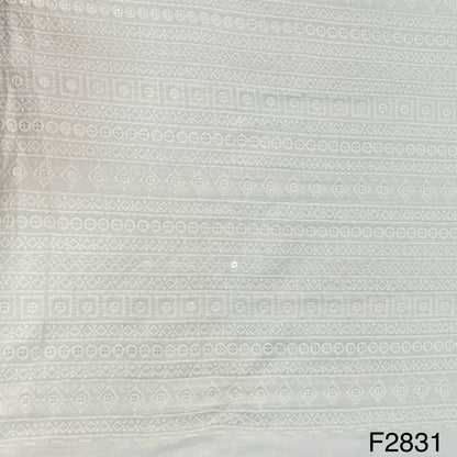 Chikankari Cotton Fabric-F2831