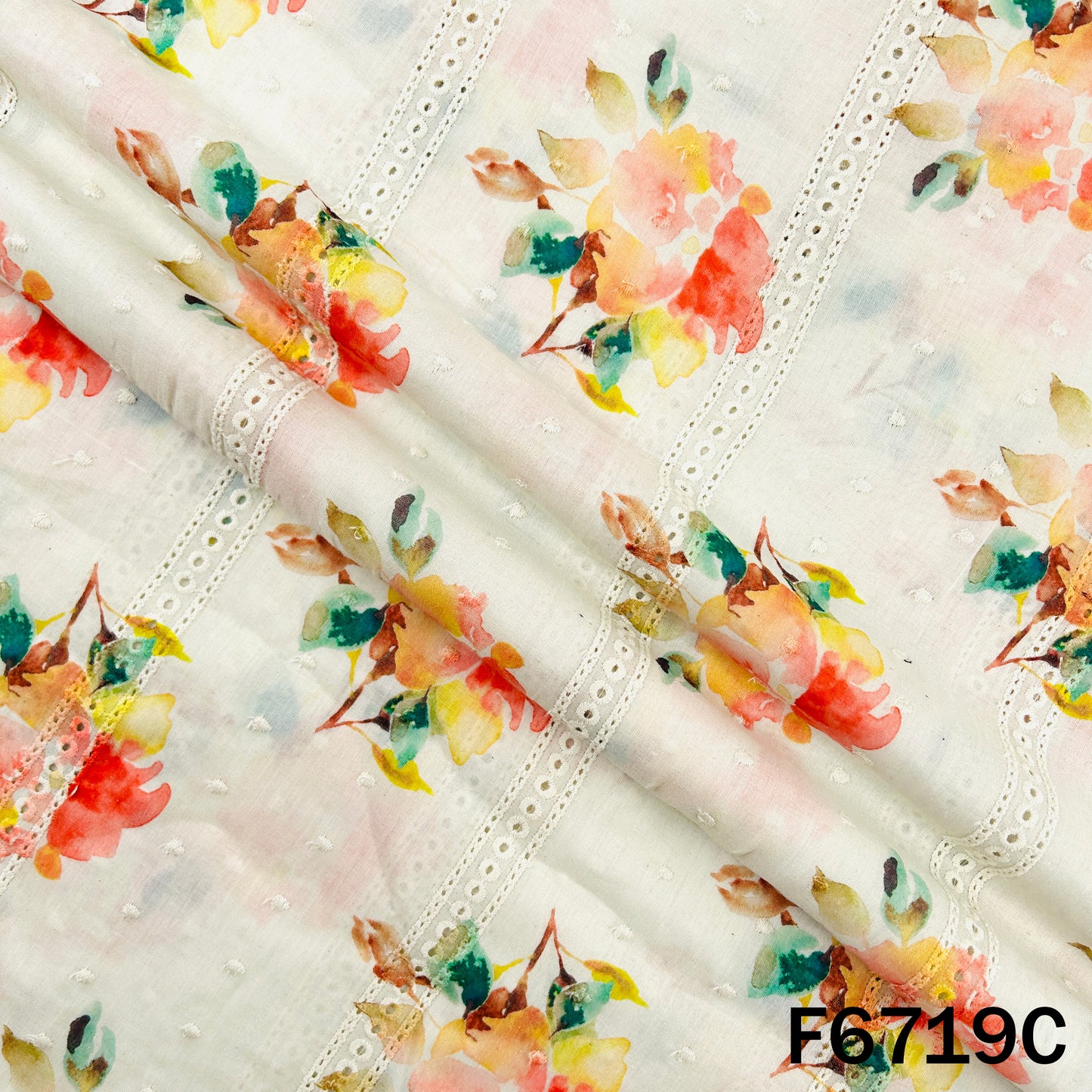 Digital Print Hakoba Cambric Cotton Fabric - F6719