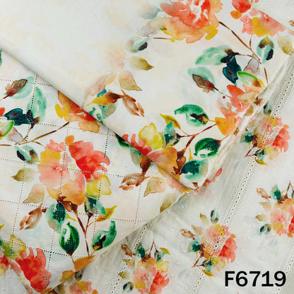 Digital Print Hakoba Cambric Cotton Fabric - F6719