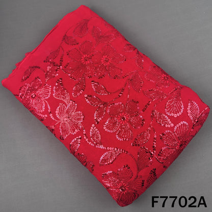 Thread Sequins Embroidered Georgette Fabric - F7702