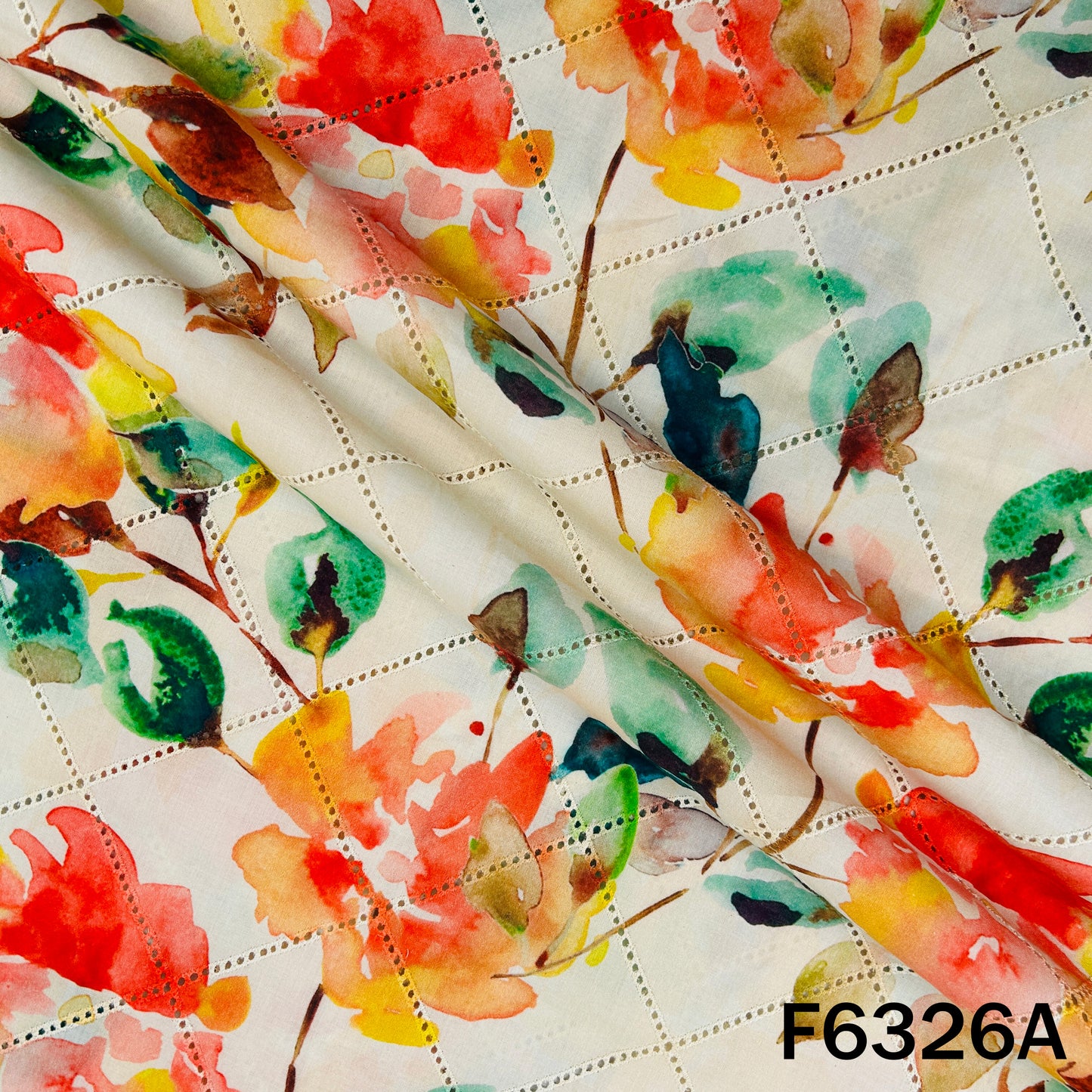 Digital Print Hakoba Cambric Cotton Fabric - F6326