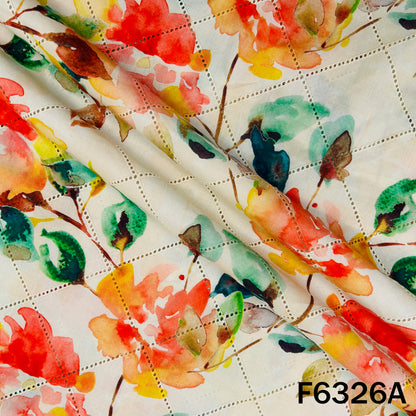 Digital Print Hakoba Cambric Cotton Fabric - F6326