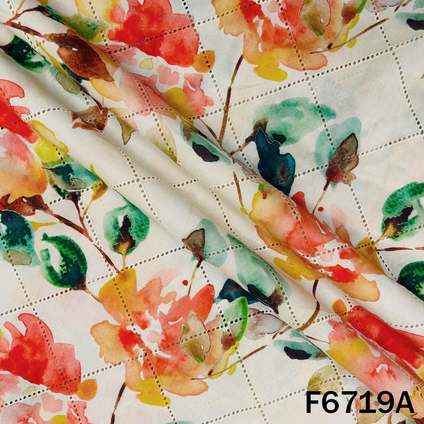 Digital Print Hakoba Cambric Cotton Fabric - F6719