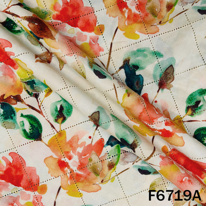 Digital Print Hakoba Cambric Cotton Fabric - F6719