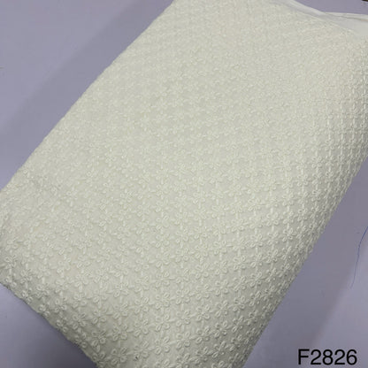 Chikankari Cotton Fabric-F2826