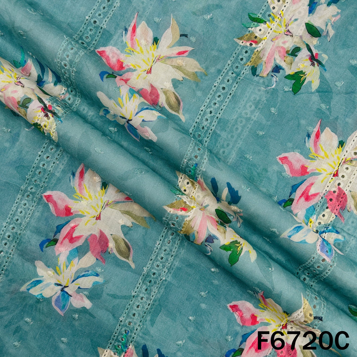 Digital Print Hakoba Cambric Cotton Fabric - F6720
