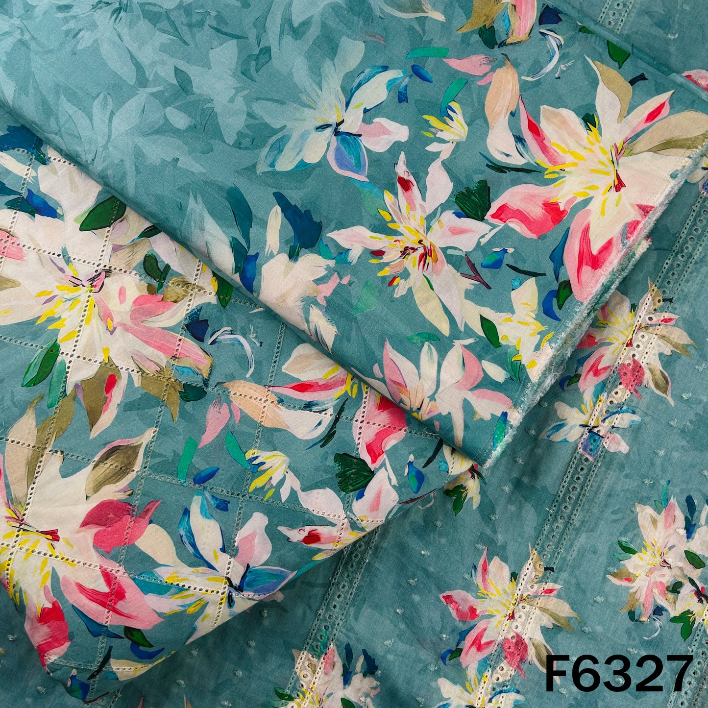 Digital Print Hakoba Cambric Cotton Fabric - F6327