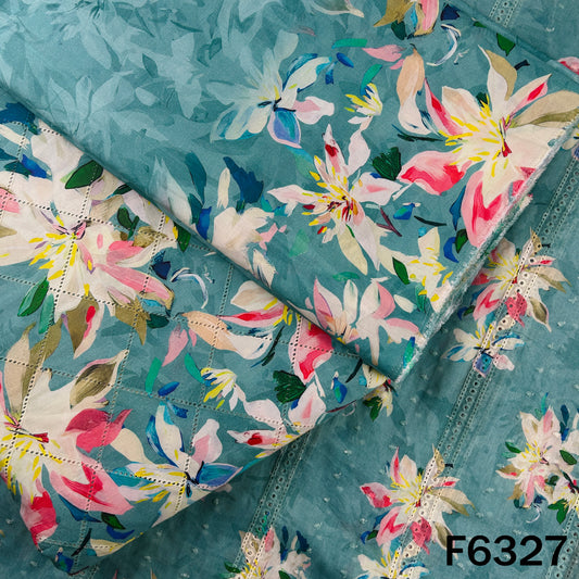 Digital Print Hakoba Cambric Cotton Fabric - F6327