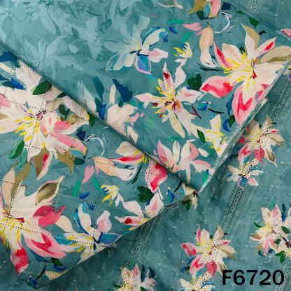 Digital Print Hakoba Cambric Cotton Fabric - F6720