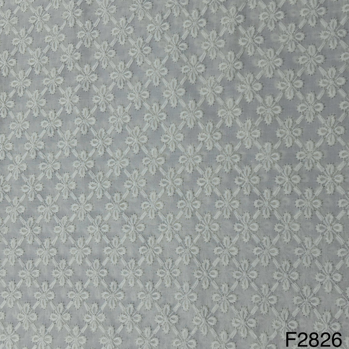 Chikankari Cotton Fabric-F2826
