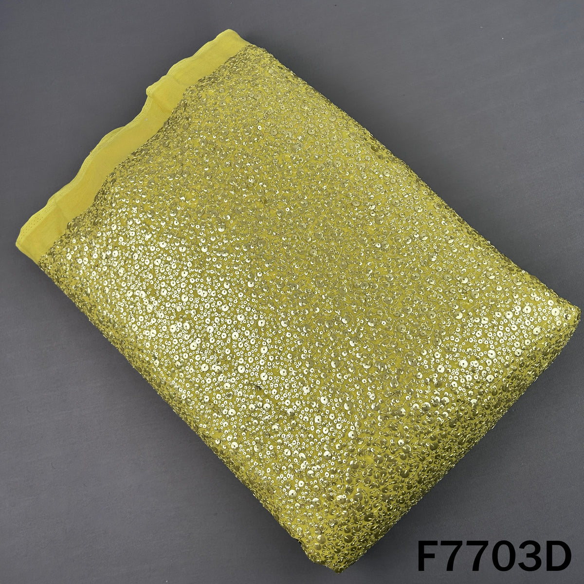 Thread Sequins Embroidered Georgette Fabric - F7703
