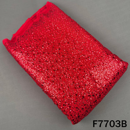 Thread Sequins Embroidered Georgette Fabric - F7703