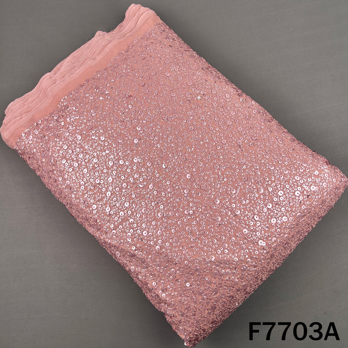 Thread Sequins Embroidered Georgette Fabric - F7703