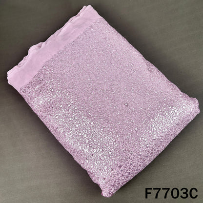 Thread Sequins Embroidered Georgette Fabric - F7703