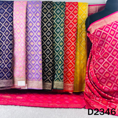 Zari Work Bandhani Print Banarasi Georgette Dupatta - D2346