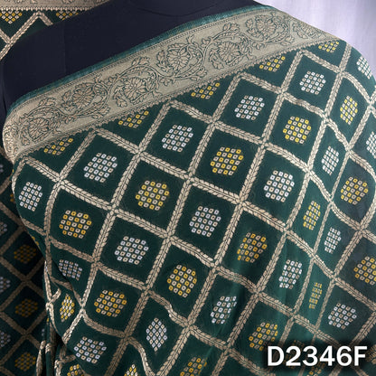 Zari Work Bandhani Print Banarasi Georgette Dupatta - D2346