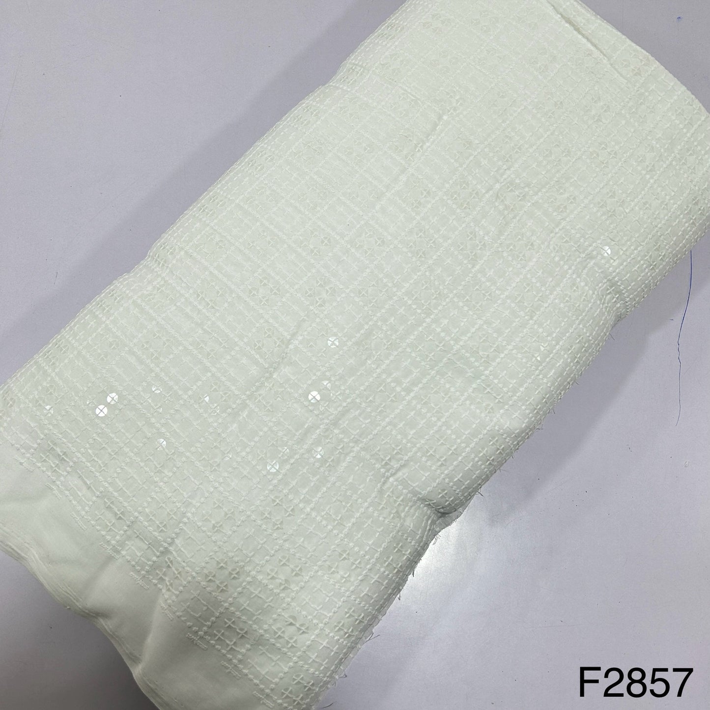 chikankari Cotton Fabric-F2857