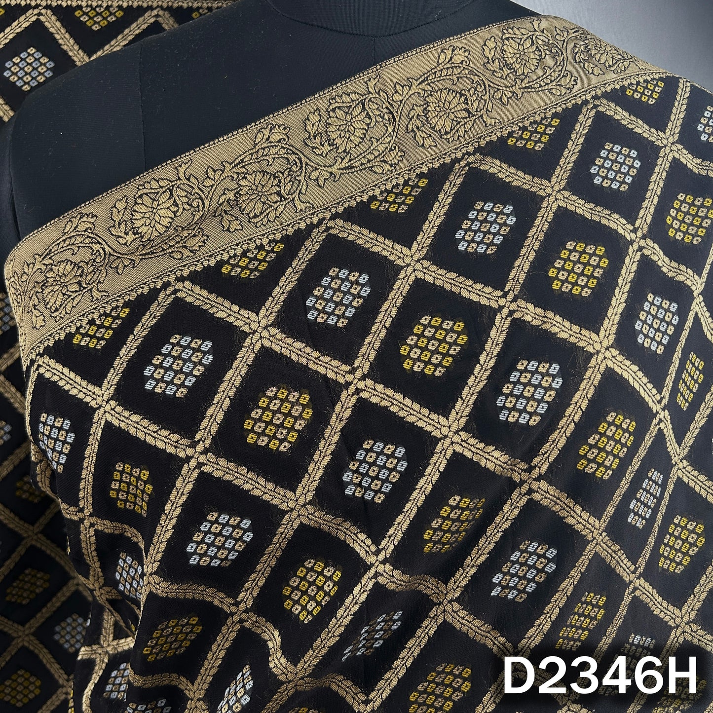 Zari Work Bandhani Print Banarasi Georgette Dupatta - D2346