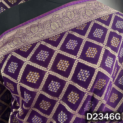 Zari Work Bandhani Print Banarasi Georgette Dupatta - D2346