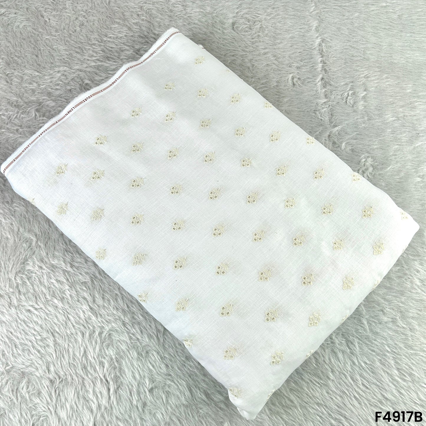 Thread sequins Work Linen Cotton-F4917