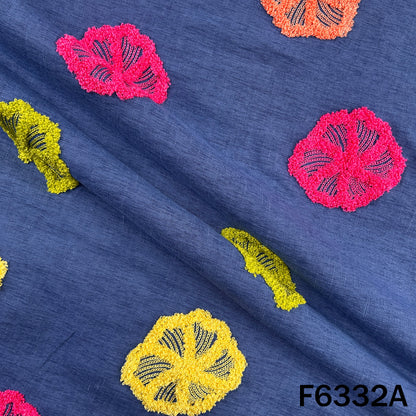 Aari Embroidery Denim Fabric - F6332