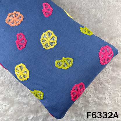 Aari Embroidery Denim Fabric - F6332