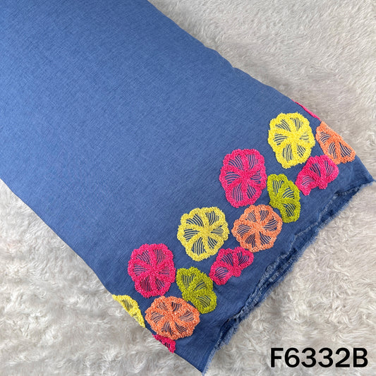 Aari Embroidery Denim Fabric - F6332