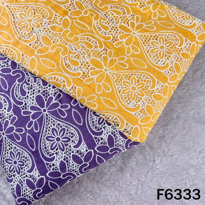Cut Work Cotton Fabric - F6333