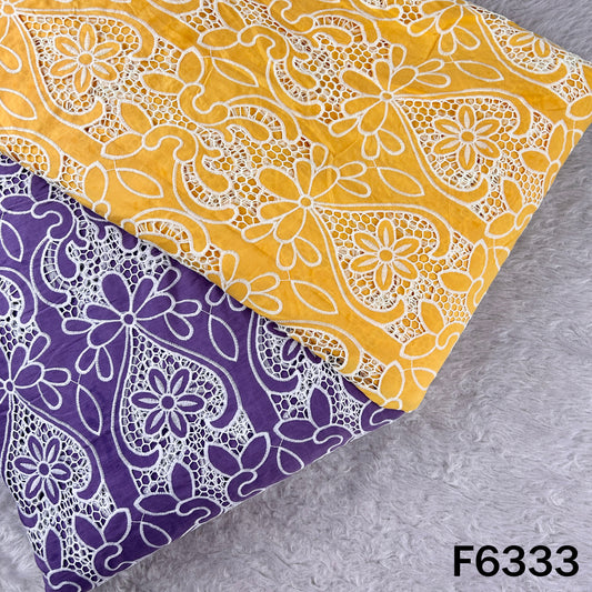 Cut Work Cotton Fabric - F6333